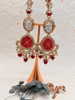 Shahrang Maroon – Kundan Bridal Set