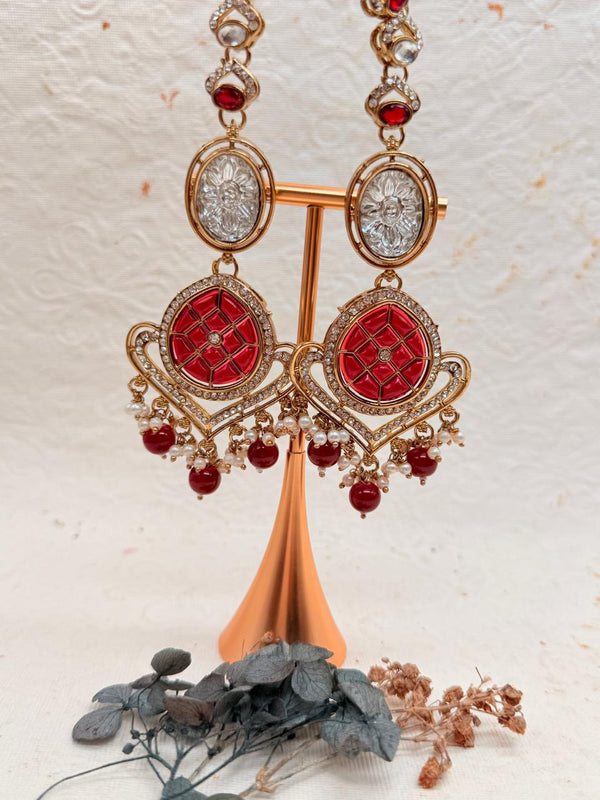 Shahrang Maroon – Kundan Bridal Set