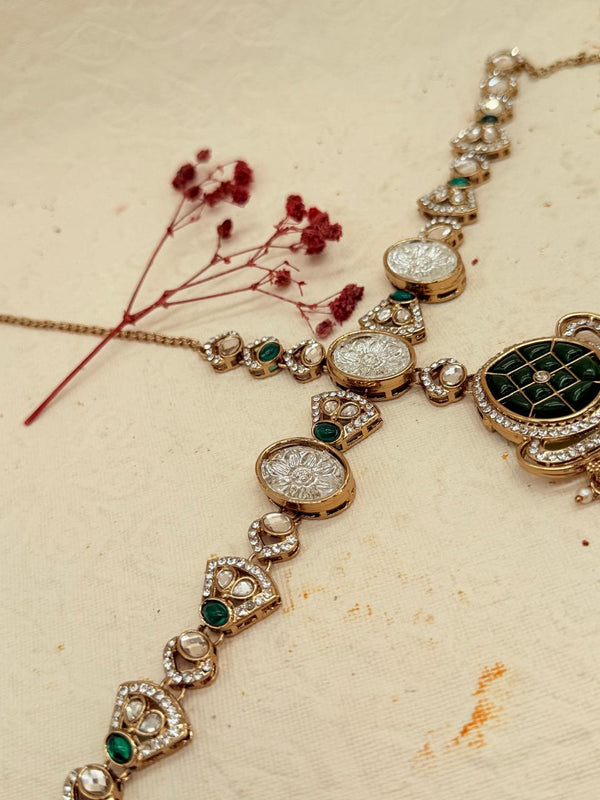 Shahmeher Emerald  – Kundan Bridal Set