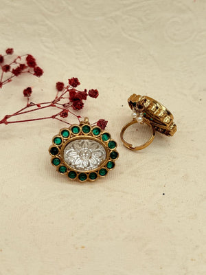 Shahmeher Emerald  – Kundan Bridal Set