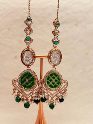 Shahmeher Emerald  – Kundan Bridal Set