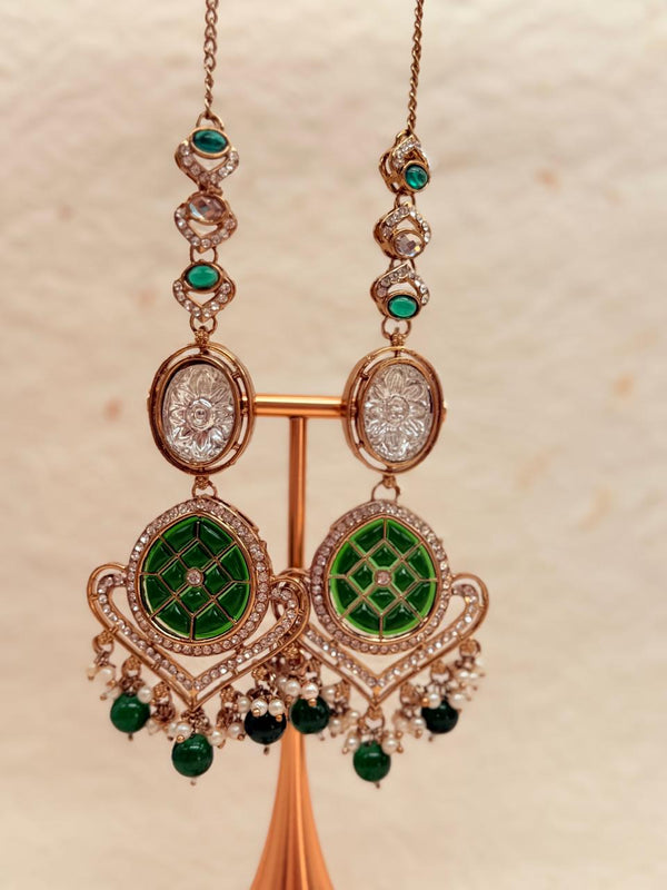Shahmeher Emerald  – Kundan Bridal Set