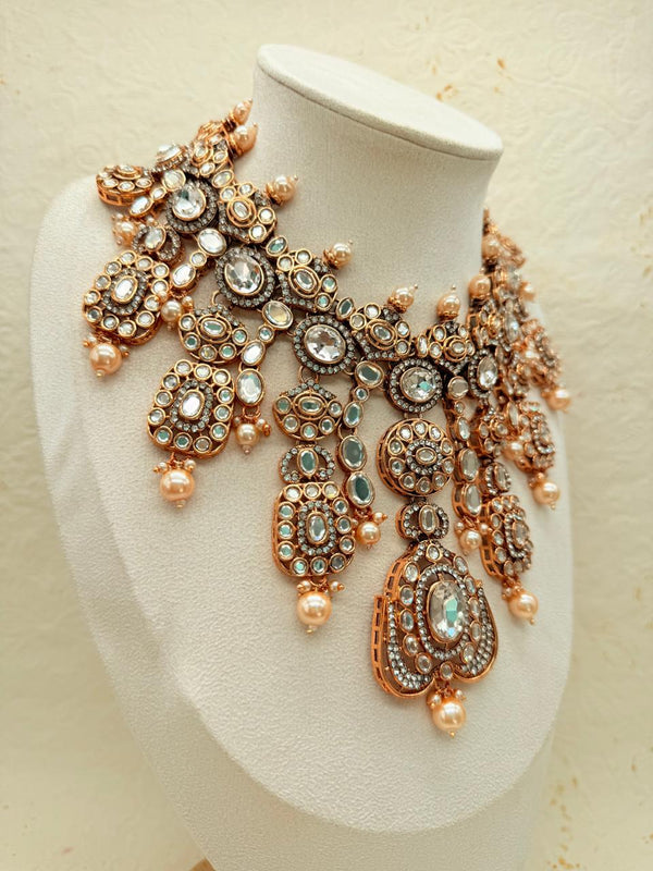 Rajratna Clear – Kundan Bridal Set