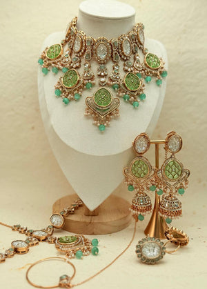 Shahbano Mint – Kundan Bridal Set