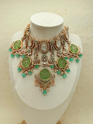 Shahbano Mint – Kundan Bridal Set