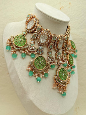 Shahbano Mint – Kundan Bridal Set