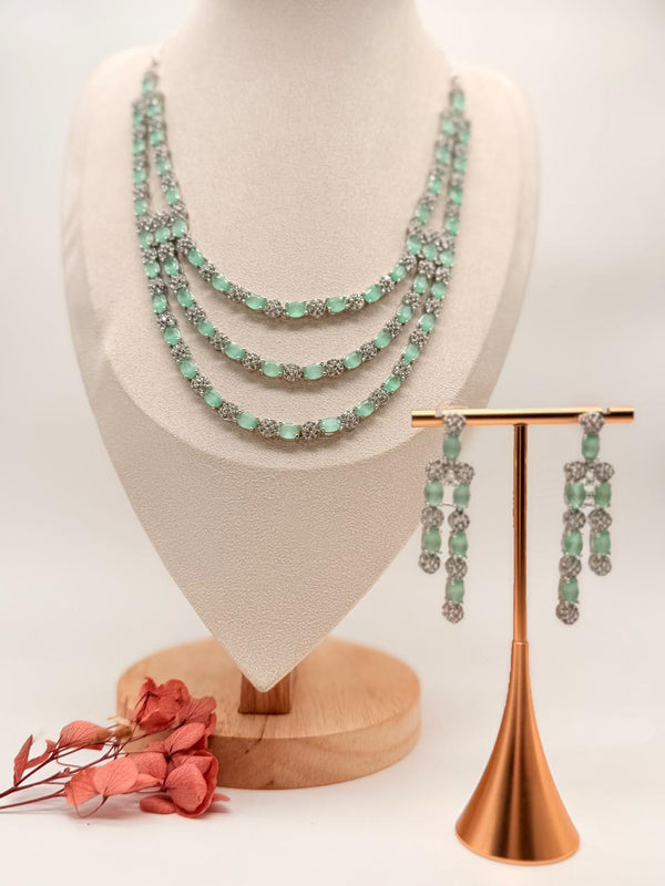 Lumière Mintfall – AD Necklace Set