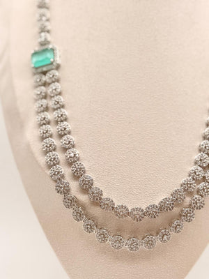 Aqua Royale Cascade – AD Necklace Set