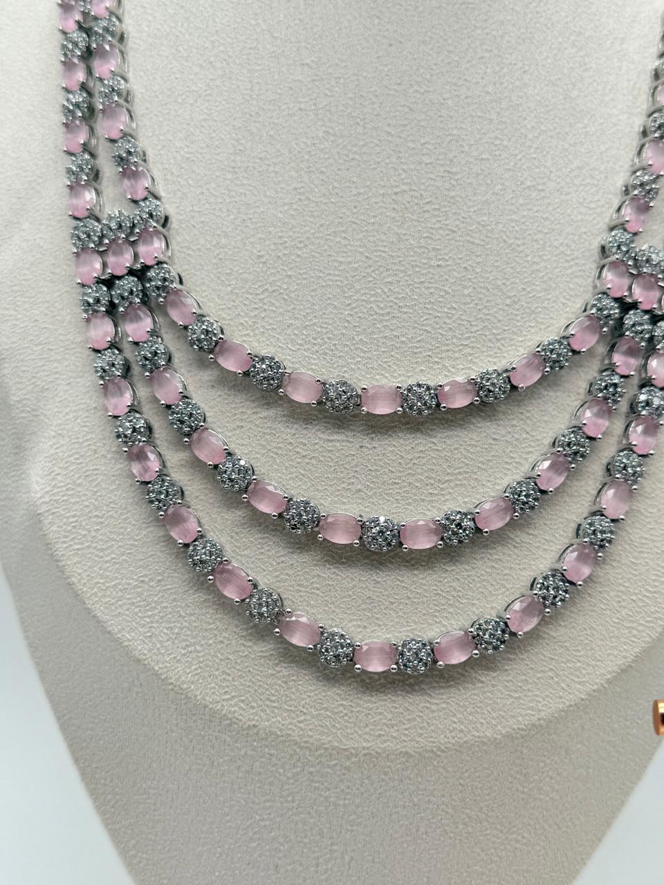 Lumière Blushfall – AD Necklace Set