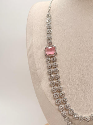Blush Royale Cascade – AD Necklace Set