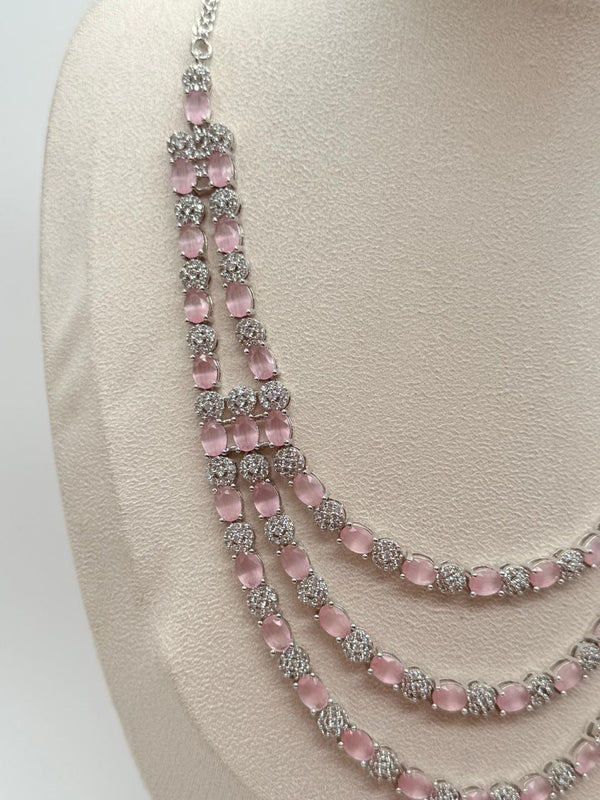 Lumière Blushfall – AD Necklace Set