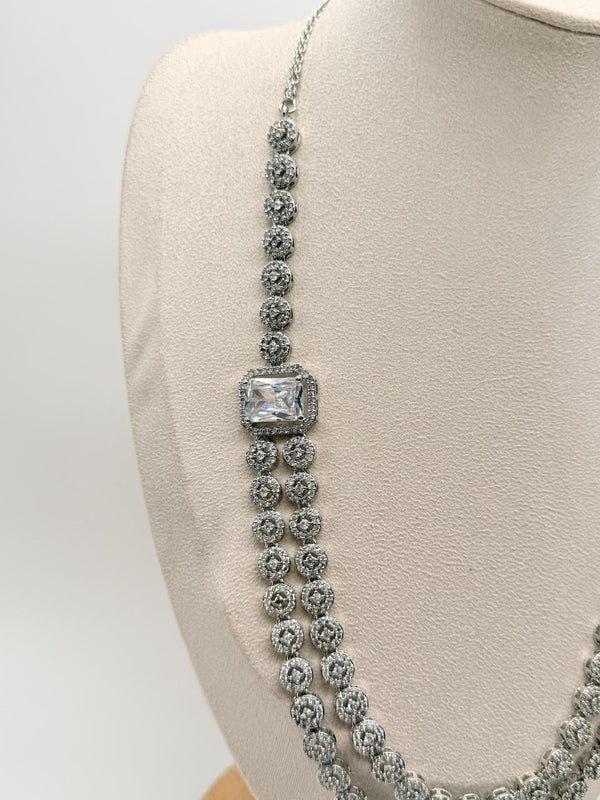 Crystal Royale Cascade – AD Necklace Set