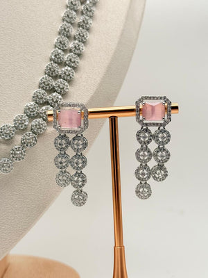 Blush Royale Cascade – AD Necklace Set