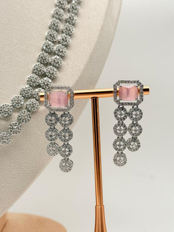 Blush Royale Cascade – AD Necklace Set