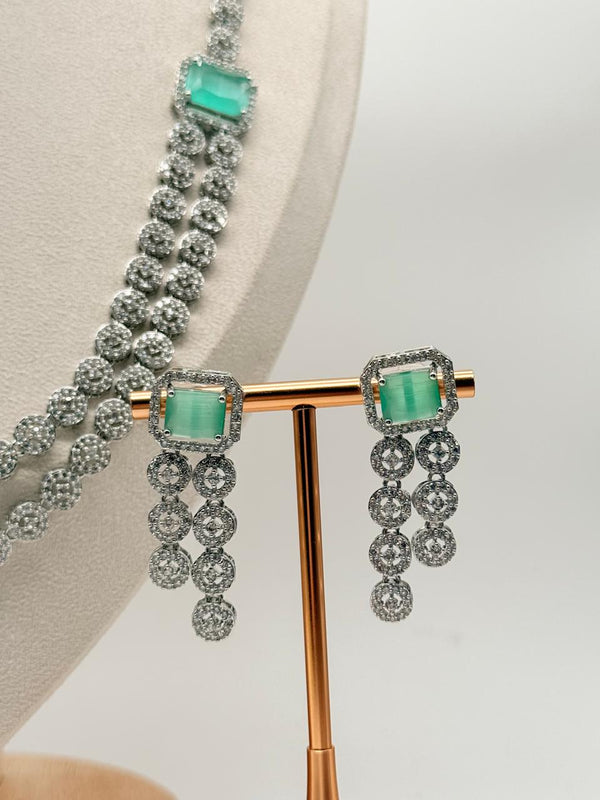 Aqua Royale Cascade – AD Necklace Set