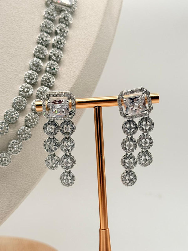 Crystal Royale Cascade – AD Necklace Set