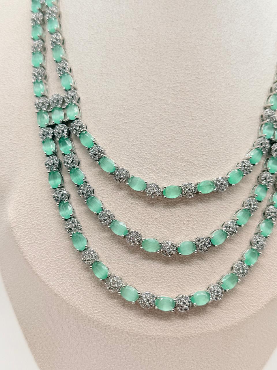 Lumière Mintfall – AD Necklace Set