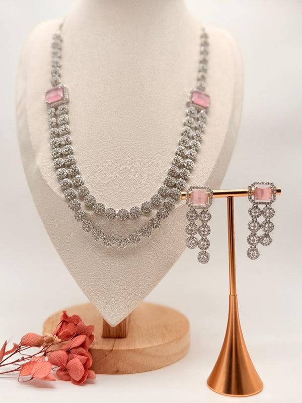 Blush Royale Cascade – AD Necklace Set