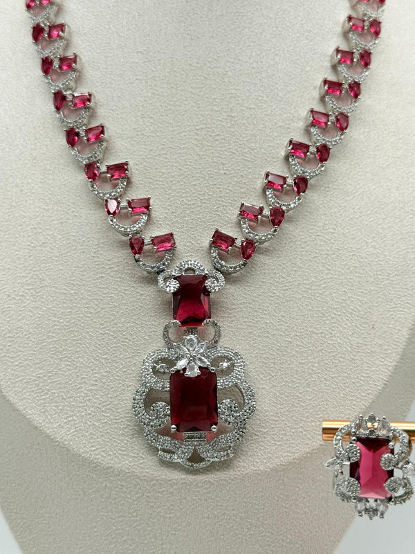 Sovereign Spark AD Necklace Set – Ruby Radiance Edition
