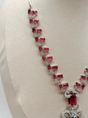 Sovereign Spark AD Necklace Set – Ruby Radiance Edition