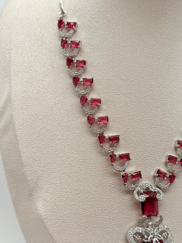 Sovereign Spark AD Necklace Set – Ruby Radiance Edition
