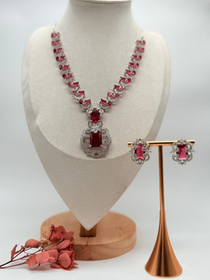 Sovereign Spark AD Necklace Set – Ruby Radiance Edition