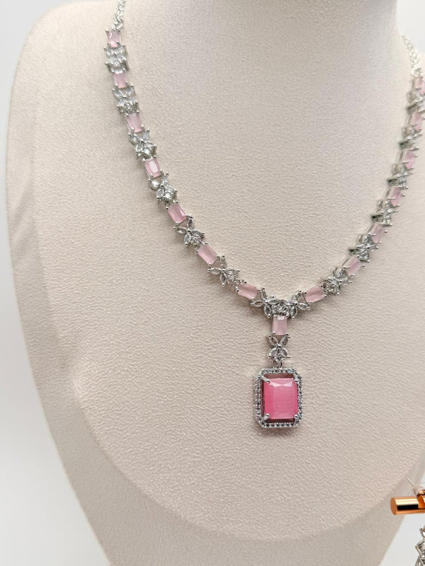 Blush Radiance AD Necklace Set