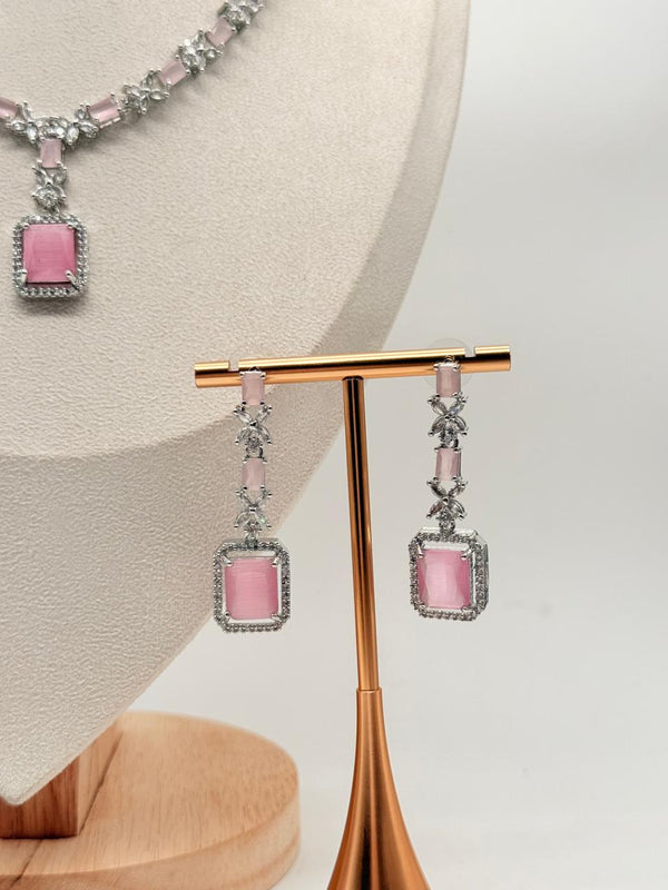 Blush Radiance AD Necklace Set