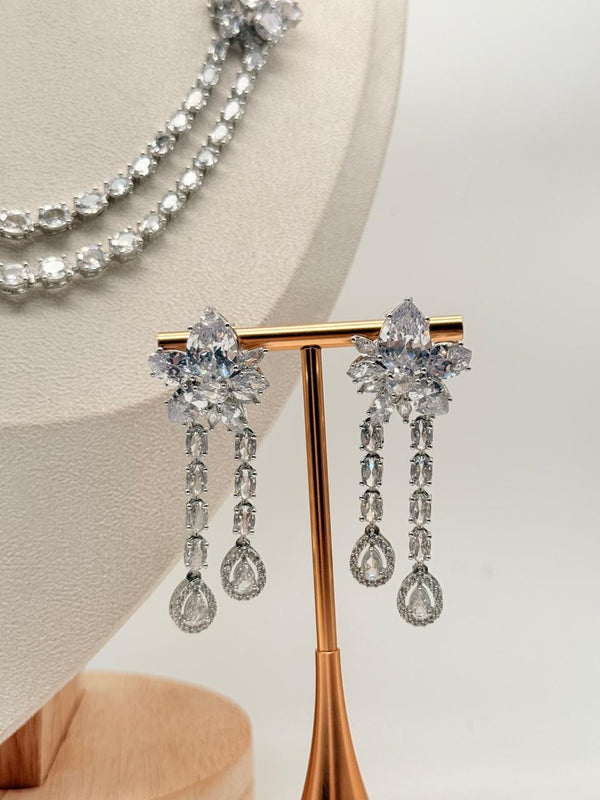Crystal Petal – AD Necklace Set - Clear Edition