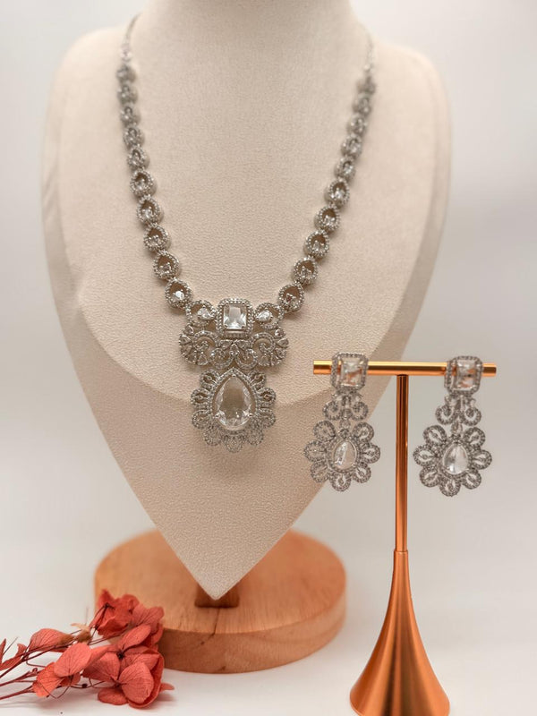 Florencia AD Necklace Set – Clear