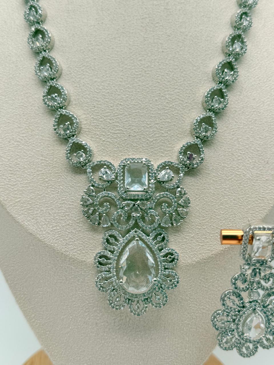 Florencia AD Necklace Set – Clear