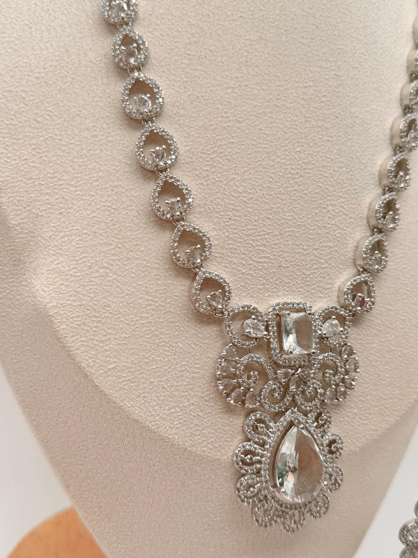 Florencia AD Necklace Set – Clear