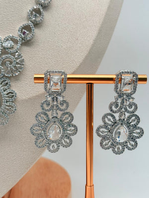 Florencia AD Necklace Set – Clear