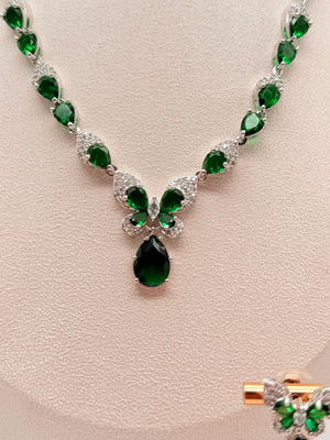Emerald Wing AD Necklace Set