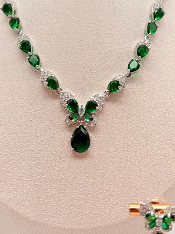 Emerald Wing AD Necklace Set