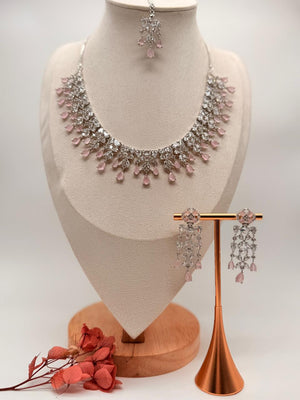 Rosé Crystalfall – Emerald AD Necklace Set