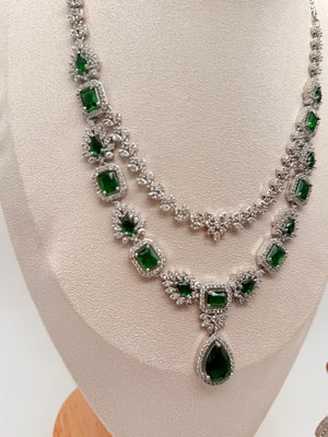 Emerald Empress AD Necklace Set
