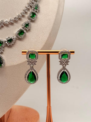 Emerald Empress AD Necklace Set
