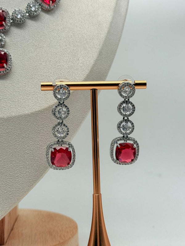 Lustra Ruby AD Necklace Set