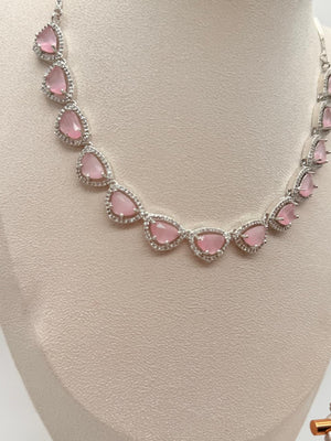 Blush Dewdrop AD Necklace Set