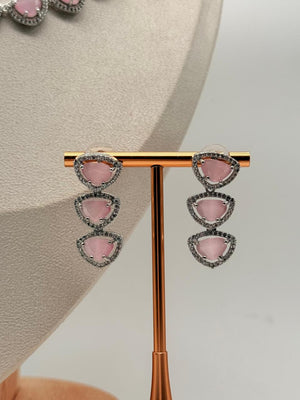 Blush Dewdrop AD Necklace Set