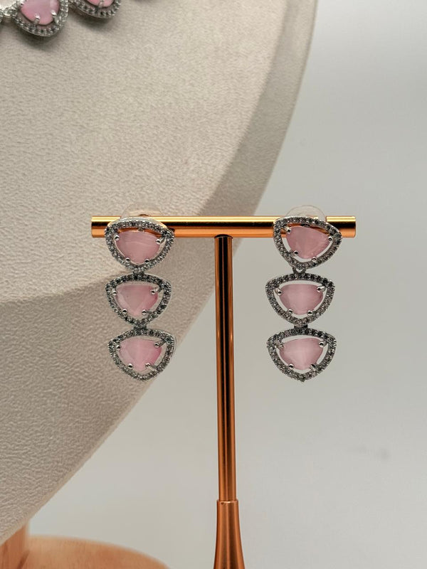 Blush Dewdrop AD Necklace Set