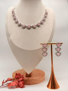 Blush Dewdrop AD Necklace Set