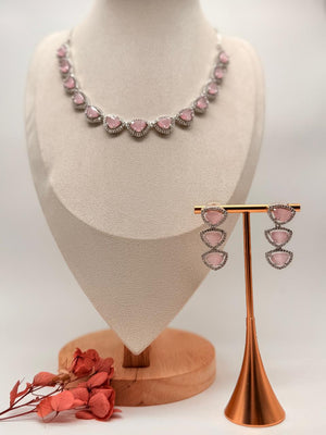 Blush Dewdrop AD Necklace Set
