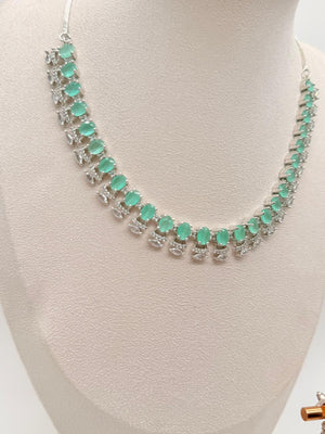 Mint Lumière AD Necklace Set