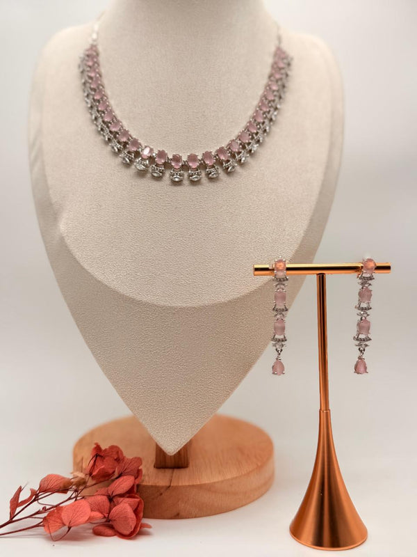 Blush Lumière AD Necklace Set