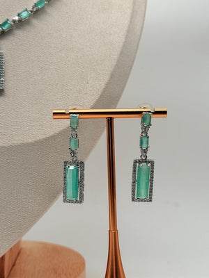 Aqua Elara AD Necklace Set