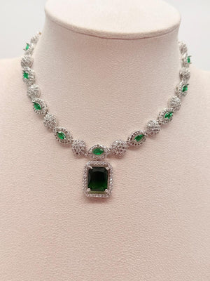 Elara Emerald – AD Necklace Set