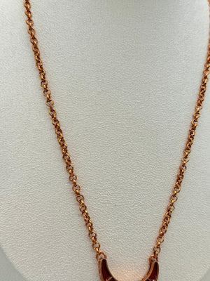 Maroon Crescent Muse Pendant Set