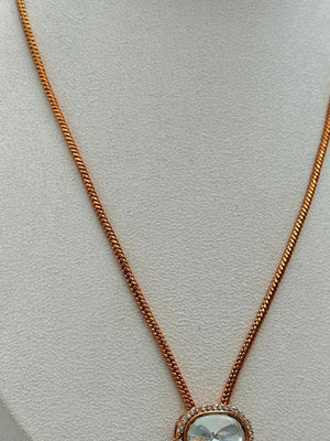 Red Aurora Gem Pendant Set